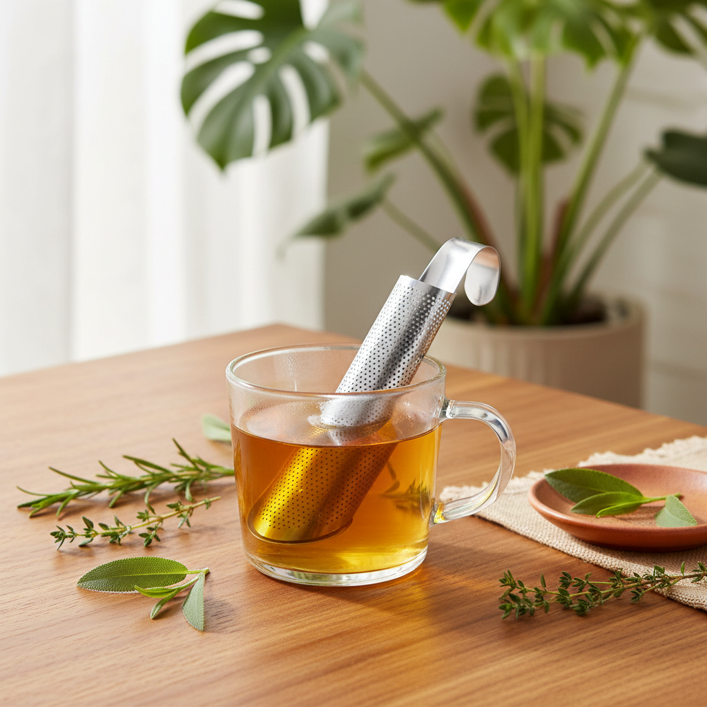 Clean Tea Infuser in Cup