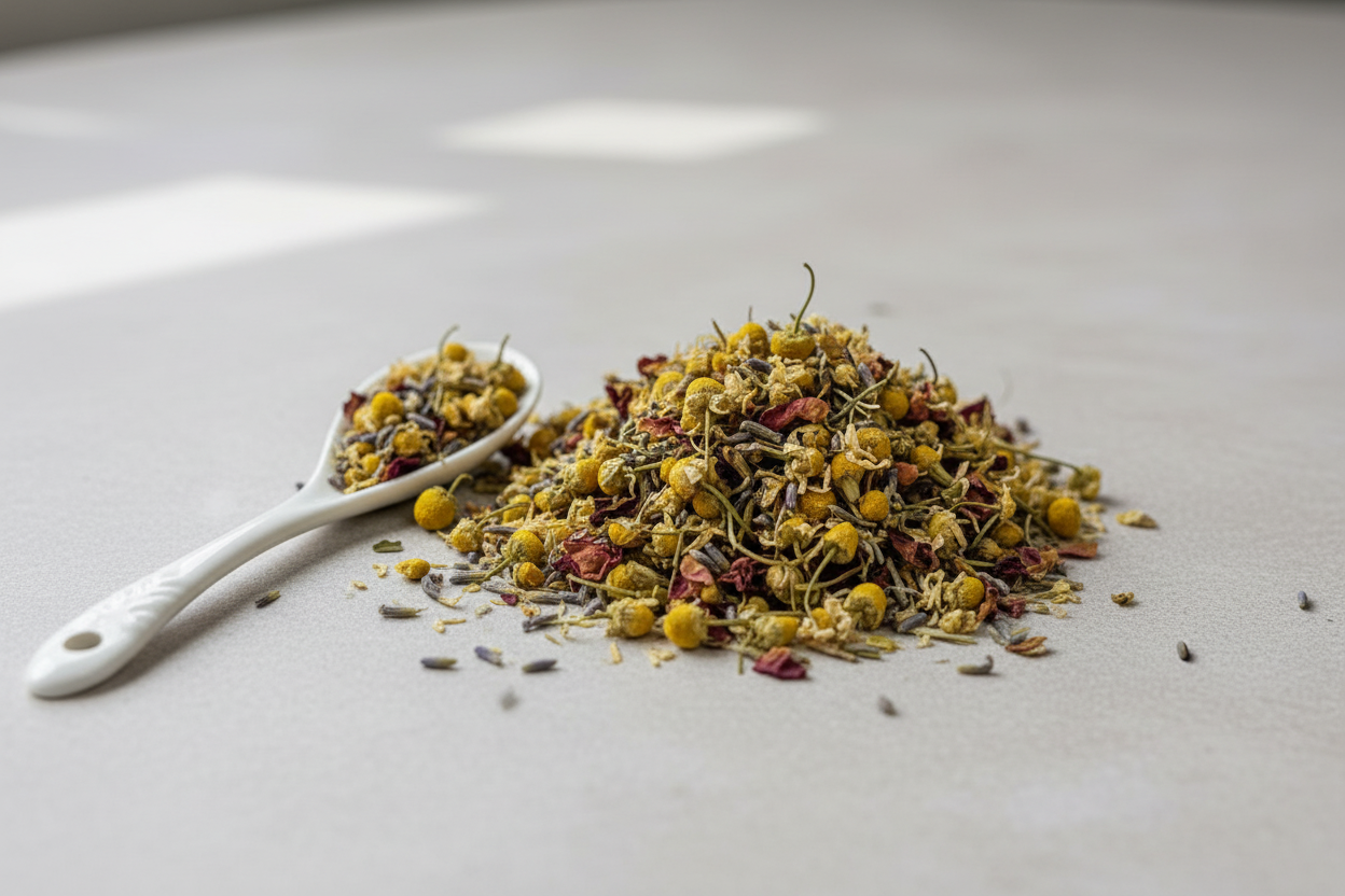 Midnight Blend tea with softer lighting