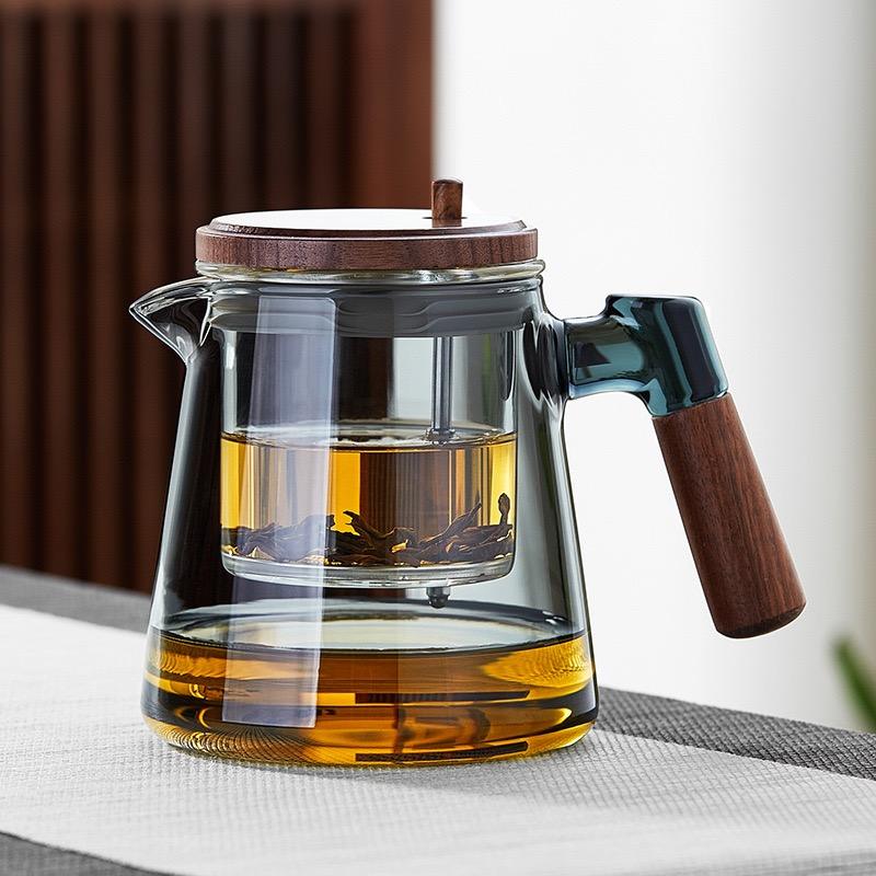 Glass Tea Pot Heat-Resistant with Filter Net