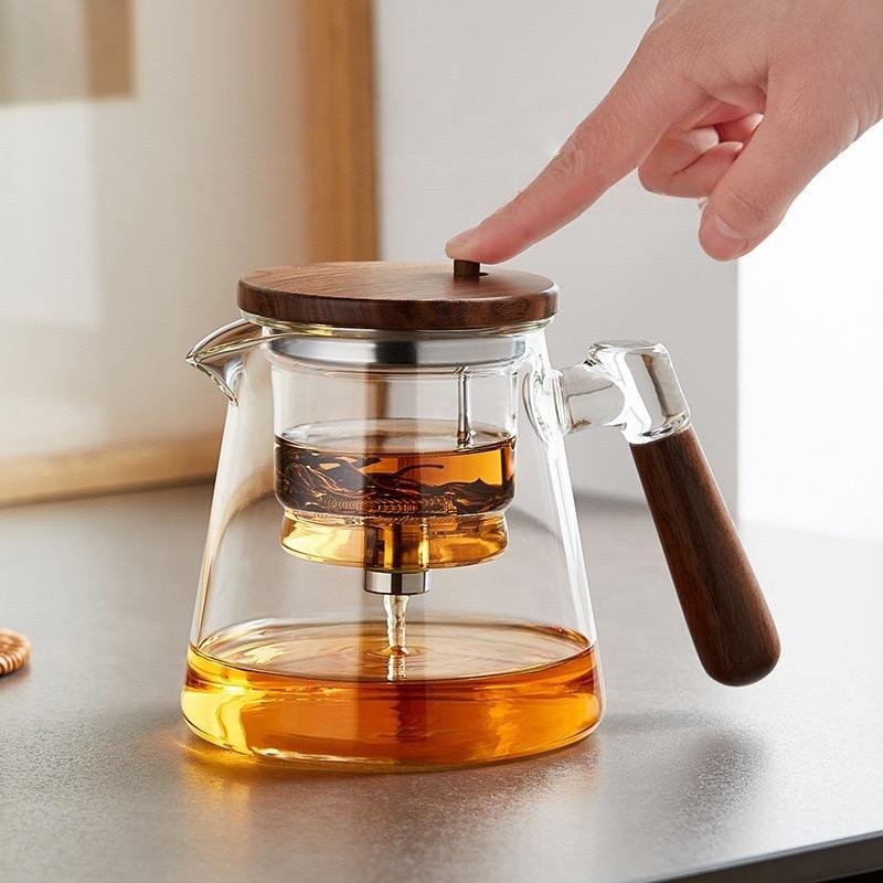 Glass Tea Pot Heat-Resistant with Filter Net