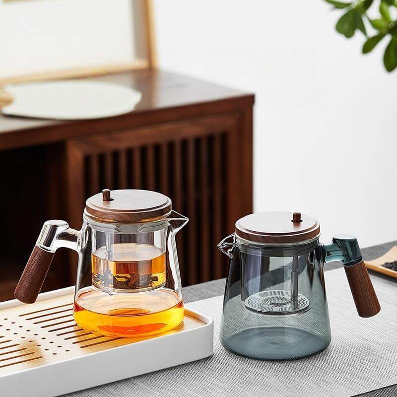 Glass Tea Pot Heat-Resistant with Filter Net