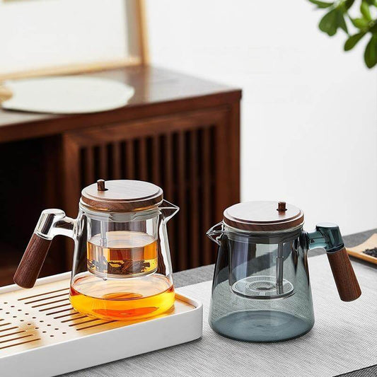 Glass Tea Pot Heat-Resistant with Filter Net